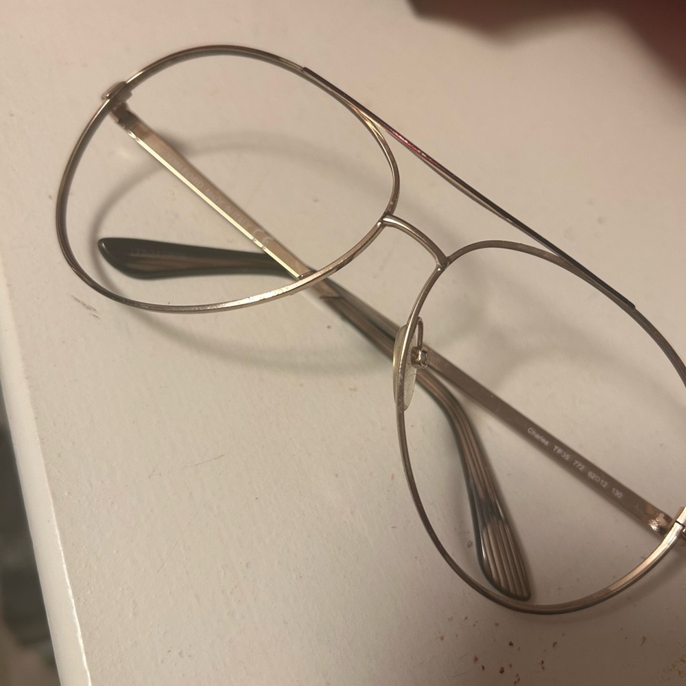 Tom Ford Silver Aviator Glasses -Frames Only - image 1